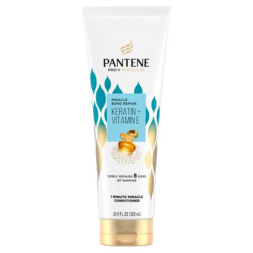 Pantene Pro-V Bond Repair Keratin + Vitamin E 1 Minute Miracle Conditioner, 10.9 fl oz