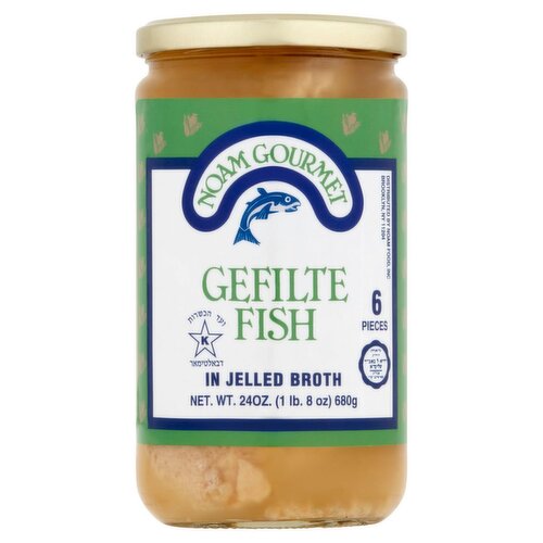 Noam Gourmet Gefilte Fish in Jelled Broth, 6 count, 24 oz