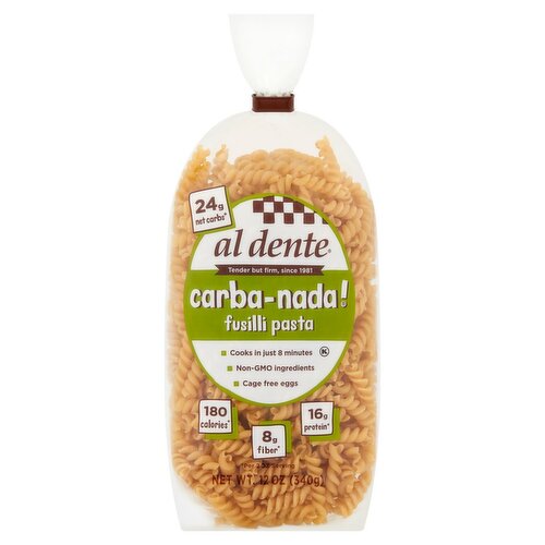 Al Dente Carba-Nada! Fusilli Pasta, 12 oz