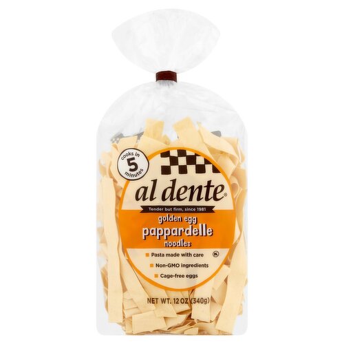 Al Dente Golden Egg Pappardelle Noodles Pasta, 12 oz