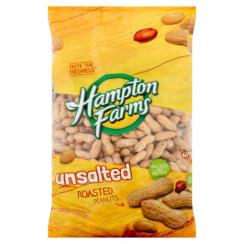 Hampton Farms Unsalted Roasted Peanuts, 5 lb