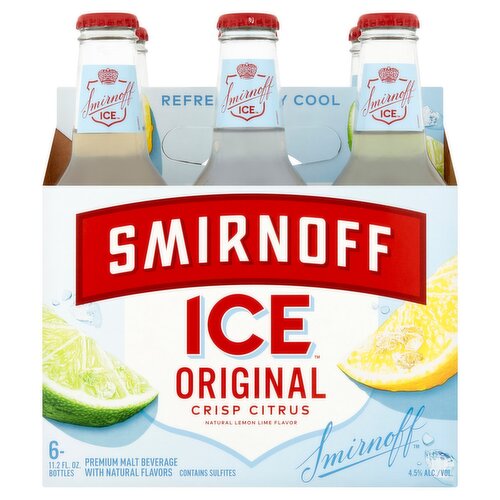 Smirnoff Ice Original Crisp Citrus Premium Malt Beverage, 6 count, 11.2 fl oz