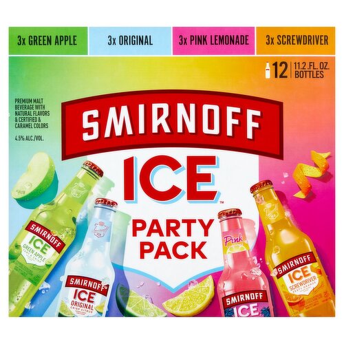 Smirnoff Ice Premium Malt Beverage Party Pack, 12 count, 11.2 fl oz