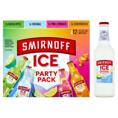 Smirnoff Ice Premium Malt Beverage Party Pack, 12 count, 11.2 fl oz