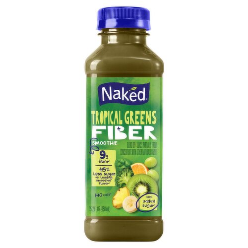 Naked Tropical Greens Fiber Smoothie, 15.2 fl oz