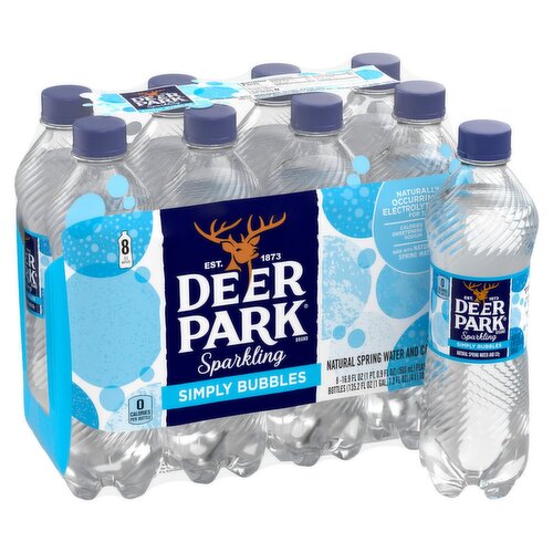Deer Park Sparkling Water, Simply Bubbles, 16.9 oz. Bottles (8 Count)