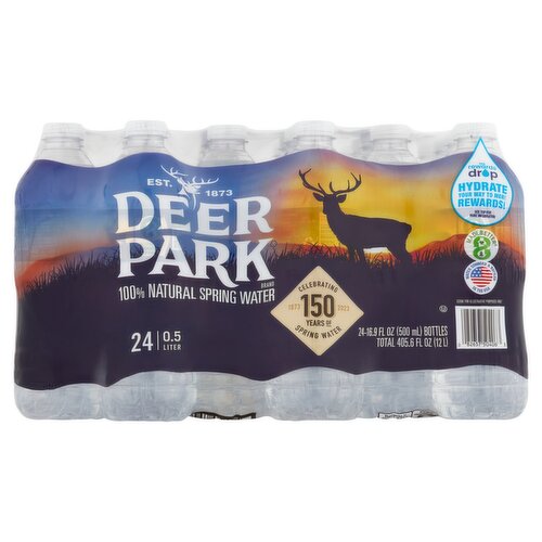 Deer Park 100% Natural Spring Water, 16.9 fl oz, 24 count