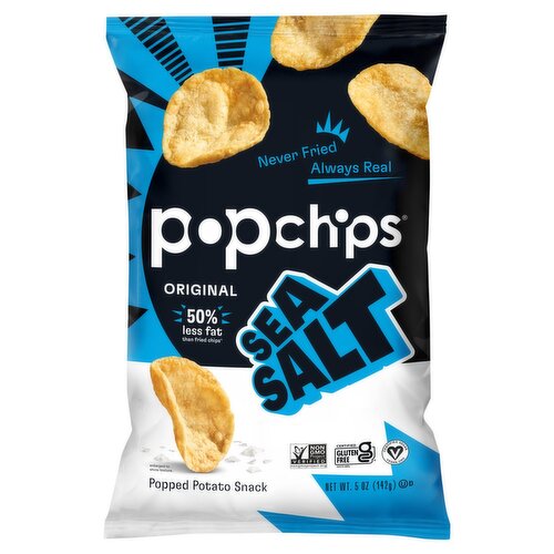 Popchips Original Sea Salt Popped Potato Snack, 5 oz