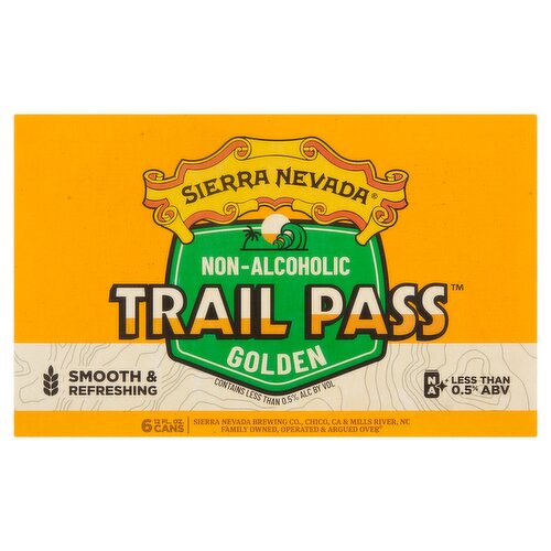 Sierra Nevada Trail Pass Non-Alcoholic Golden Brew, 12 fl oz, 6 count