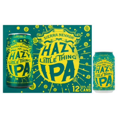 Sierra Nevada Hazy Little Thing IPA, 12 count, 12 fl oz