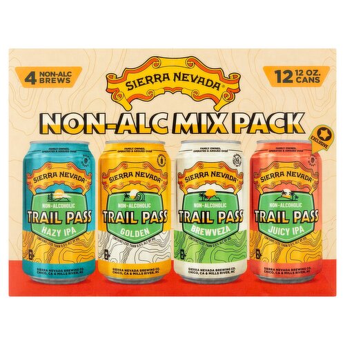 Sierra Nevada Trail Pass Non-Alc Brews Mix Pack, 12 oz, 12 count