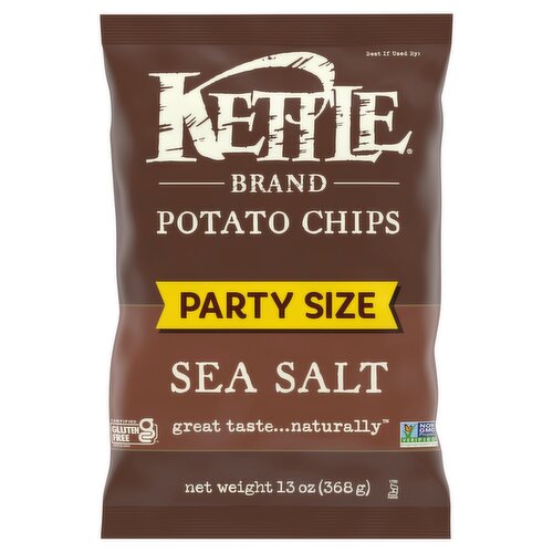 Kettle Brand Sea Salt Potato Chips Party Size, 13 oz