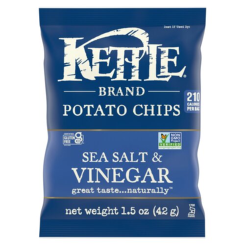 Kettle Brand Sea Salt & Vinegar Potato Chips, 1.5 oz