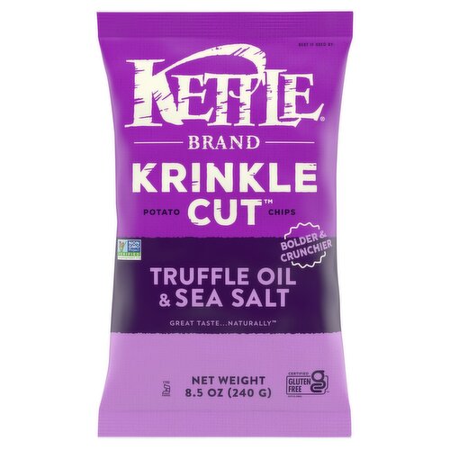 Kettle Krinkle Cut Truffle Oil & Sea Salt Potato Chips, 8.5 oz