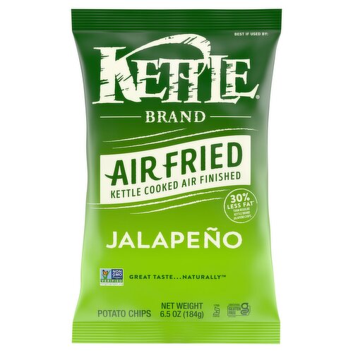 Kettle Brand Air Fried Kettle Cooked Air Finished Jalapeño Potato Chips, 6.5 oz