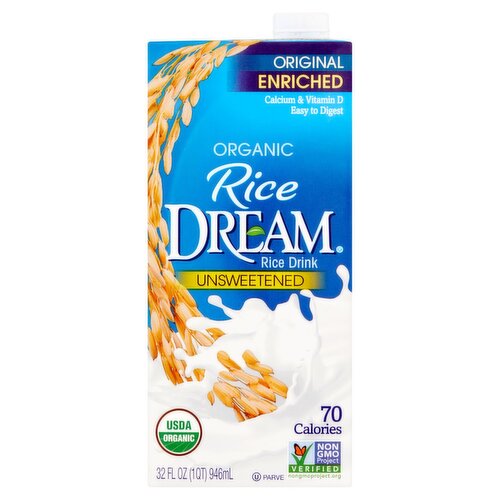 Rice Dream Organic Original Enriched Unsweetened Rice Drink, 32 fl oz