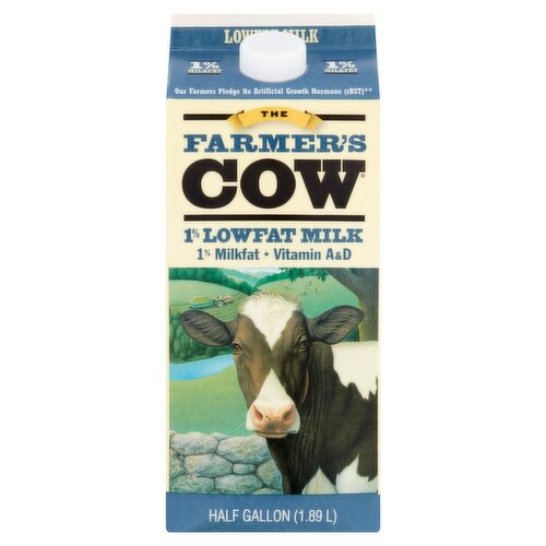 The Farmer's Cow 1% Lowfat Milk, half gallon