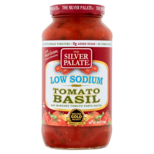 The Silver Palate Low Sodium Tomato Basil Pasta Sauce, 25 oz