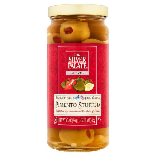 The Silver Palate Pimento Stuffed Olives, 8 fl oz