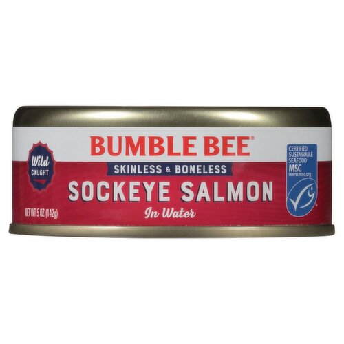 Bumble Bee Skinless & Boneless Sockeye Salmon in Water 5 oz. Can