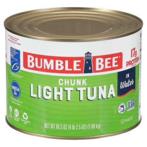 Bumble Bee Light Tuna Chunk in Water, 66.5 oz