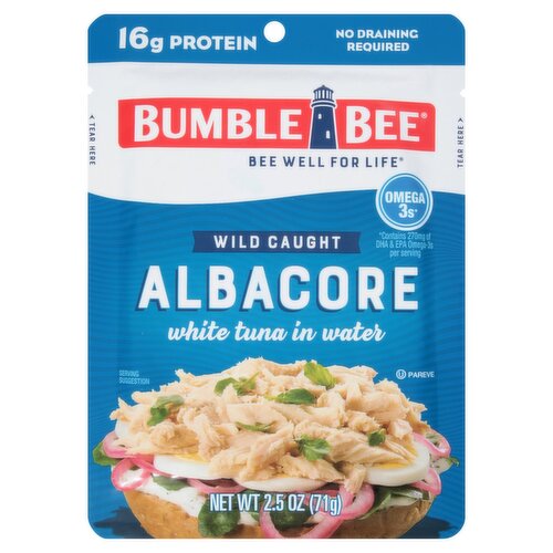 Bumble Bee Albacore White Tuna in Water, 2.5 oz