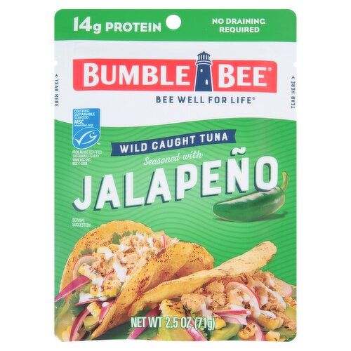 Bumble Bee Tuna Seasoned with Jalapeño, 2.5 oz