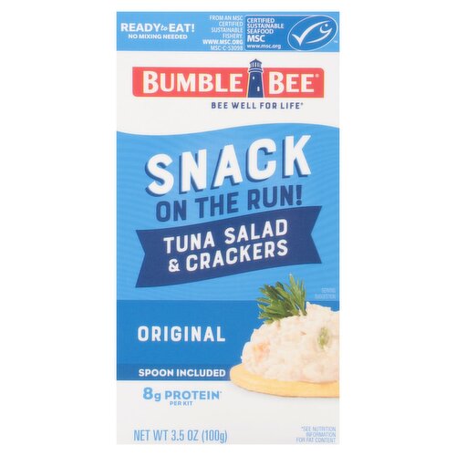 Bumble Bee Snack on the Run! Original Tuna Salad with Crackers Kit, 3.5 oz