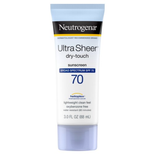 Neutrogena Ultra Sheer Dry-Touch Broad Spectrum Sunscreen, SPF 70, 3.0 fl oz