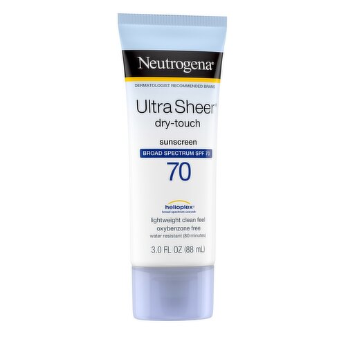 Neutrogena Ultra Sheer Dry-Touch Broad Spectrum Sunscreen, SPF 70, 3.0 fl oz