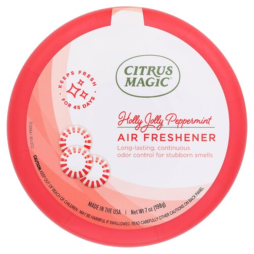 Citrus Magic Holly Jolly Peppermint Air Freshener, 7 oz