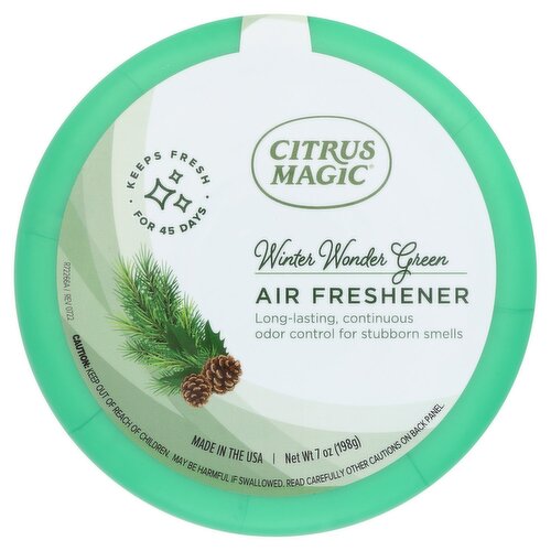 Citrus Magic Winter Wonder Green Air Freshener, 7 oz