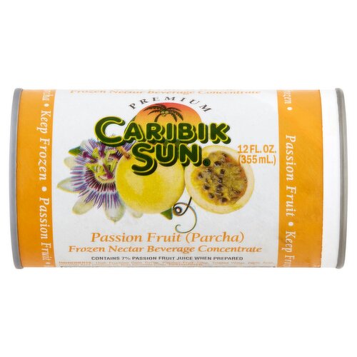 Caribik Sun Premium Passion Fruit Frozen Nectar Beverage Concentrate, 12 fl oz