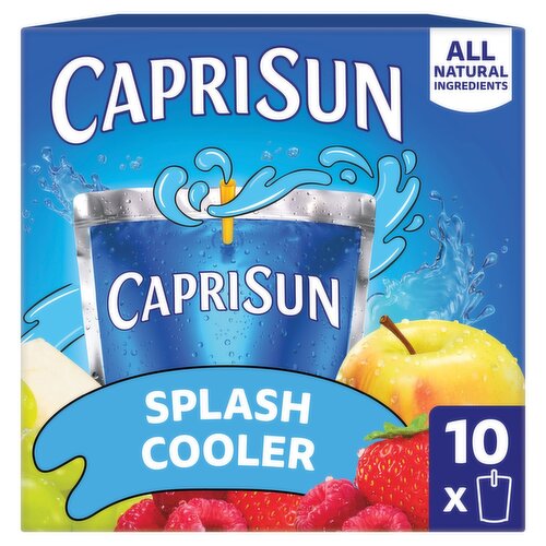 Capri Sun Splash Cooler Mixed Fruit Flavored Juice Drink Blend, 6 fl oz, 10 count