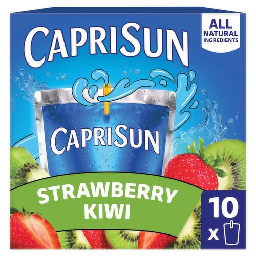 Capri Sun Strawberry Kiwi Flavored Juice Drink Blend, 6 fl oz, 10 count