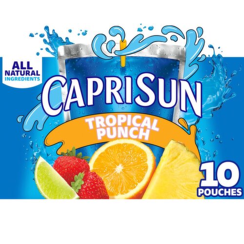 Capri Sun Tropical Punch Flavored Juice Drink Blend, 6 fl oz, 10 count