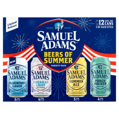 Samuel Adams Beers of Summer Variety Pack, 12 fl oz, 12 count