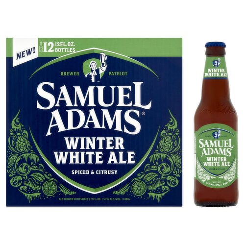 Samuel Adams Winter White Ale, 12 fl oz, 12 count