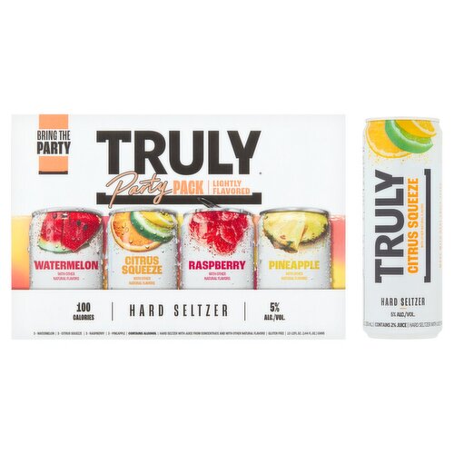 Truly Lightly Flavored Hard Seltzer Party Pack, 12 fl oz, 12 count