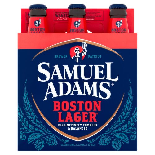 Samuel Adams Boston Lager Beer, 6 count, 12 fl oz