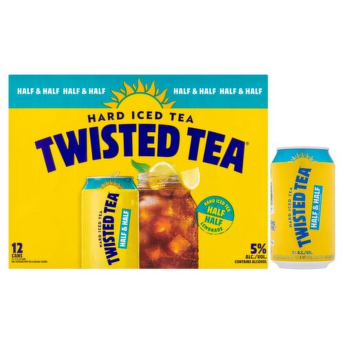 Twisted Tea Half & Half Hard Iced Tea and Lemonade Malt Beverage, 12 fl oz, 12 count
