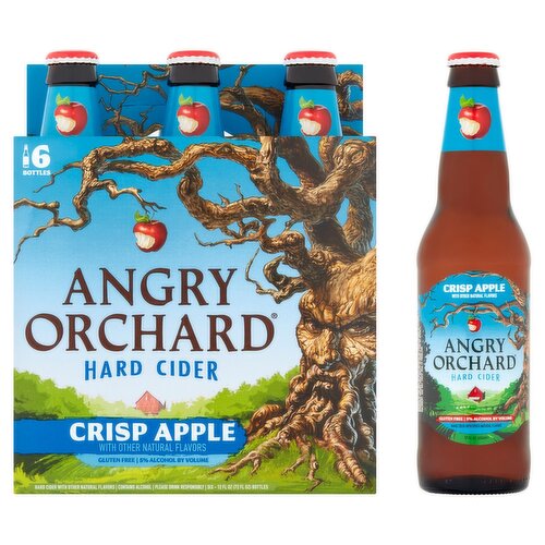 Angry Orchard Crisp Apple Hard Cider, 6 count, 12 fl oz