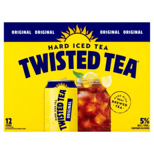 Twisted Tea Original Hard Iced Tea Malt Beverage, 12 count, 12 fl oz