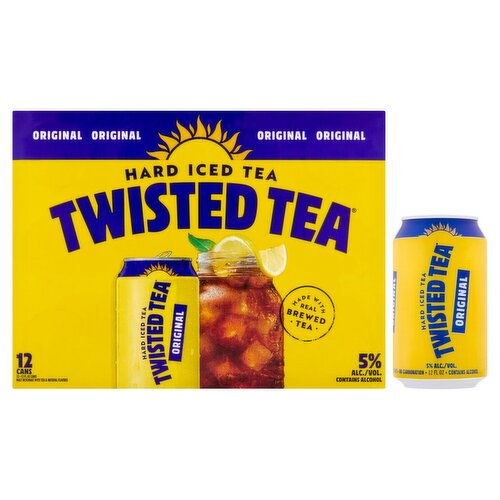 Twisted Tea Original Hard Iced Tea Malt Beverage, 12 count, 12 fl oz