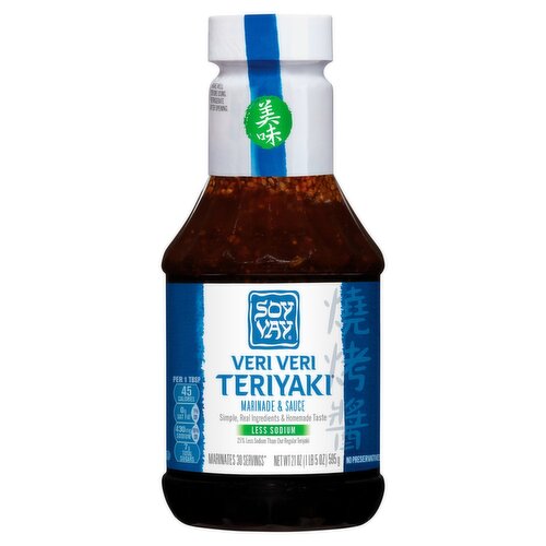 Soy Vay Less Sodium Veri Veri Teriyaki Marinade & Sauce, 21 oz