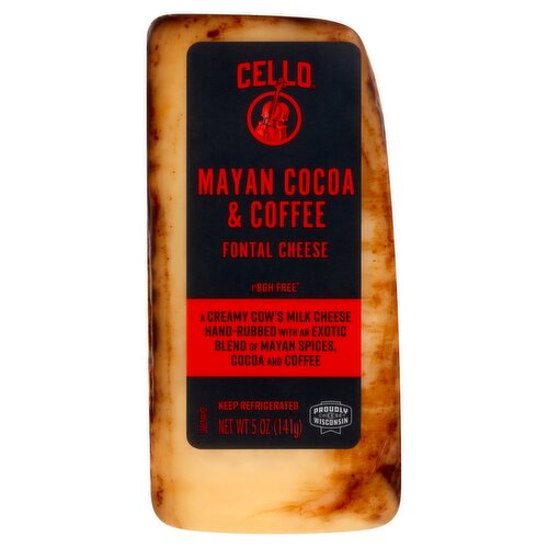 Cello Mayan Cocoa & Coffee Fontal Cheese, 5 oz