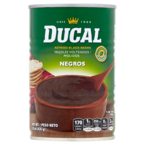 Ducal Refried Black Beans, 15 oz