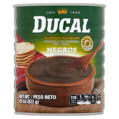 Ducal Refried Black Beans, 29 oz