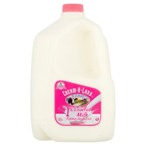 Cream-O-Land 1% Lowfat Milk, 1 gal