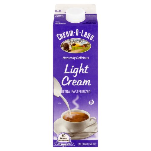 Cream-O-Land Light Cream, 1 quart